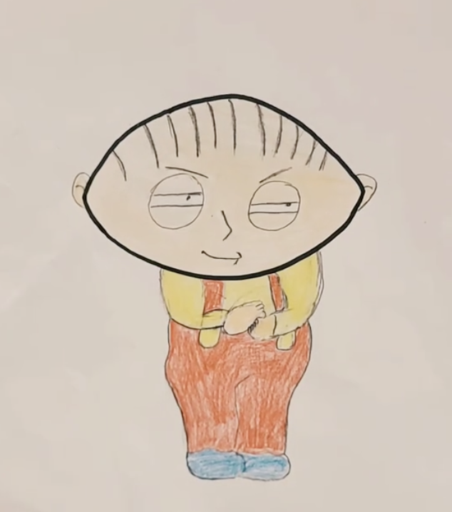 drawing of stewie griffin